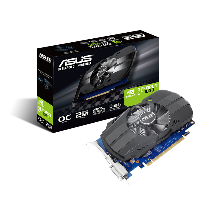 کارت گرافیک ایسوس GT 1030 OC edition 2GB GDDR5 Phoenix GeForce